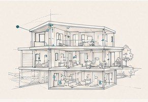 Plano técnico de una casa